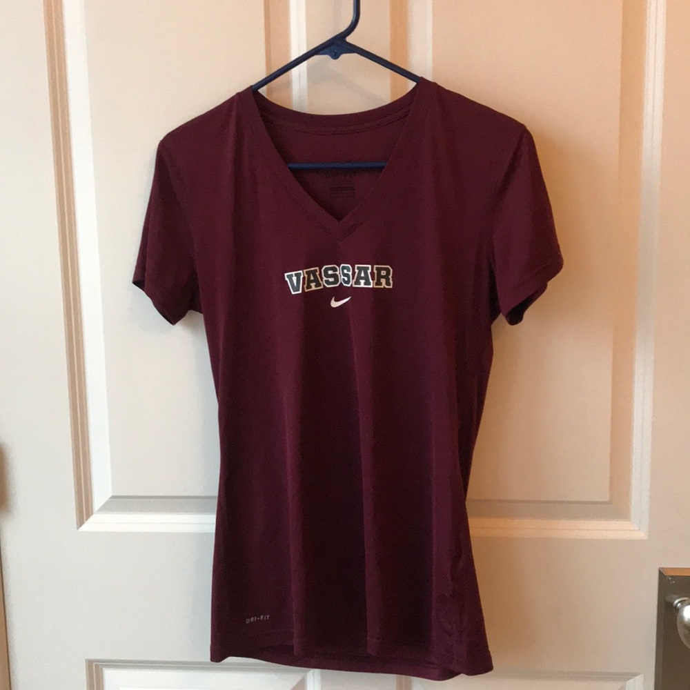 Nike Dri-Fit Vassar V-Nexk Athletic Top, Maroon